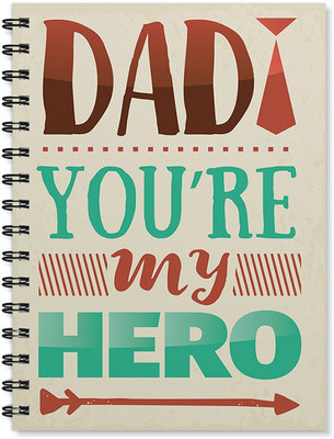 

100yellow A5 Notebook(Dad You’re My Hero Printed personal & office stationary - Gift For Dad/Father, Multicolor)