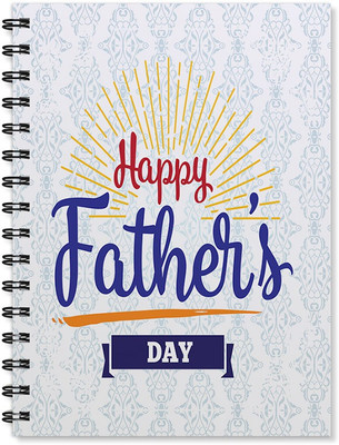 

100yellow A5 Notebook(Happy Father’s Day Print Wire Bound - Gift For Dad/Father, Multicolor)