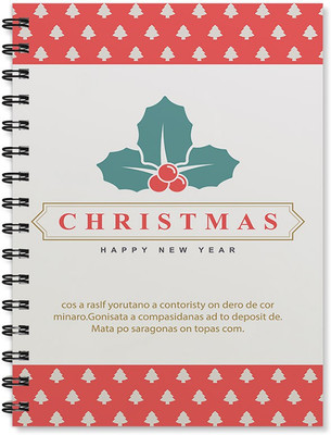 

100yellow A5 Notebook(Christmas & Happy New Year Print Wire Bound Spiral Book- A5 Size, Multicolor)