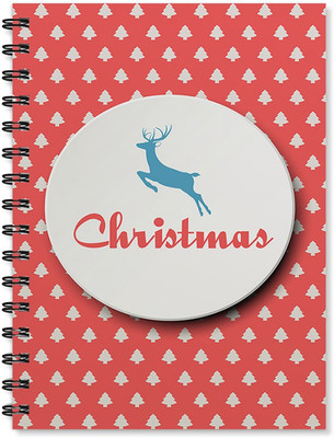 

100yellow A5 Notebook(A5 Size Christmas Printed Wire Bound Spiral Book-170 Pages, Multicolor)