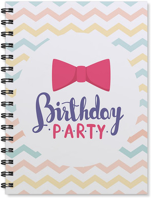 

100yellow A5 Notebook(Birthday Party Printed Wire Bound Ruled Paper Sheets Personal And Office Stationary, Multicolor)