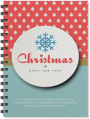 

100yellow A5 Notebook(Christmas & Happy New Year Printed Wire Bound Spiral Book- A5 Size, Multicolor)