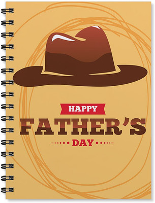 

100yellow A5 Notebook(Happy Father’s Day Print Wire Bound - Gift For Dad/Father, Multicolor)