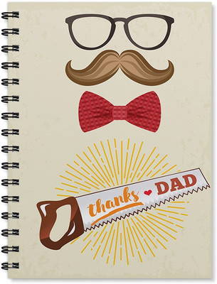 

100yellow A5 Notebook(Thanks Dad Print - Gift For Dad/Father, Multicolor)