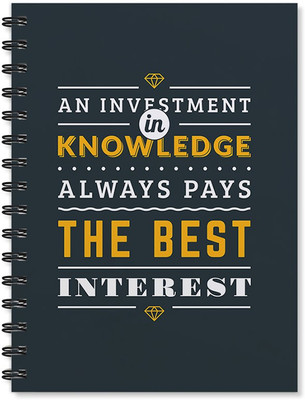 

100yellow A5 Notebook(Inspirational Quote Printed Wire Bound Book/Size A5 /170 Ruled Pages Inside, Multicolor)