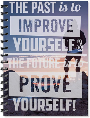 

100yellow A5 Notebook(Inspirational Quote Print Wire Bound High Quality Book/Size A5 /170 Ruled Pages Inside, Multicolor)
