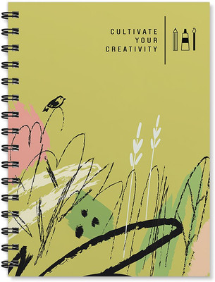 

100yellow A5 Notebook(A5 Size Printed Wire Bound Spiral Book With Ruled Sheets Book, Multicolor)