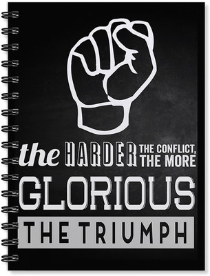 

100yellow A5 Notebook(Motivational Quote Printed Wire Bound Spiral Book With Ruled Sheets Book- A5 Size, Multicolor)