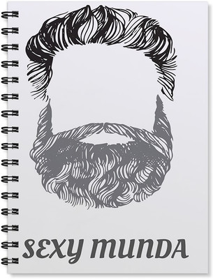 

100yellow A5 Notebook(Beard Printed Wire Bound covers with Ruled sheets, Multicolor)