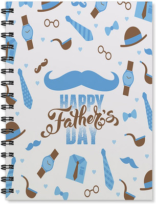 

100yellow A5 Notebook(Happy Father’s Day Printed Wire Bound Spiral -Gift For Dad/Father, Multicolor)
