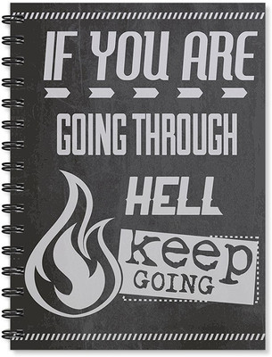 

100yellow A5 Notebook(Motivational Quote Printed Wire Bound High Quality Book/Size A5 /170 Ruled Pages Inside, Multicolor)