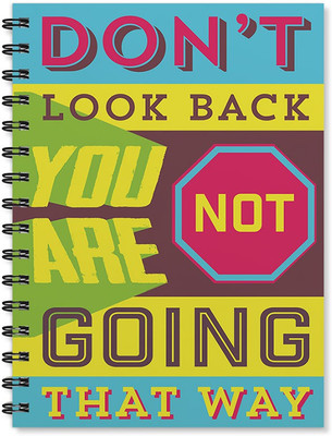 

100yellow A5 Notebook(Inspirational Quote Printed Wire Bound Spiral Book With Ruled Sheets Book -A5 Size, Multicolor)