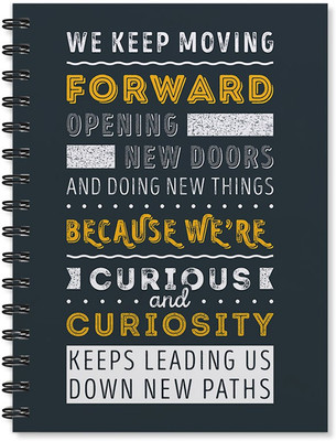 

100yellow A5 Notebook(Motivational Quote Print Wire Bound High Quality Book/Size A5 /170 Ruled Pages Inside, Multicolor)