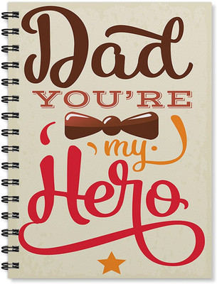 

100yellow A5 Notebook(Dad You’re My Hero Printed - Gift For Dad/Father, Multicolor)