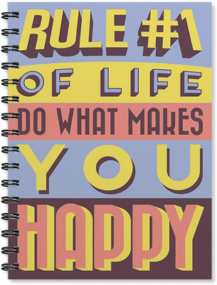 

100yellow A5 Notebook(Motivational Quote Print Wire Bound High Quality Book/Size A5 /170 Ruled Pages Inside, Multicolor)