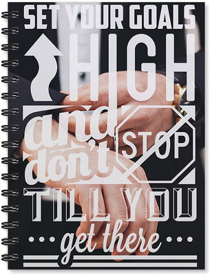 

100yellow A5 Notebook(Motivational Quote Printed Wire Bound Spiral Book With Ruled Sheets Book -A5 Size, Multicolor)