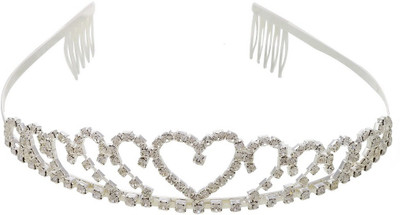 

Aaishwarya Princess Stone Studded Tiara Head Band(Silver)