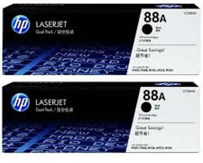 

HP HP 88A pack of 2 Single Color Ink Toner(Black)