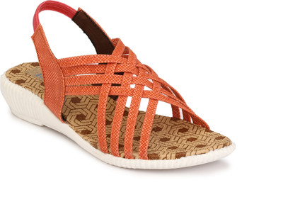 

Trilokani Girls Slip-on Flats(Orange