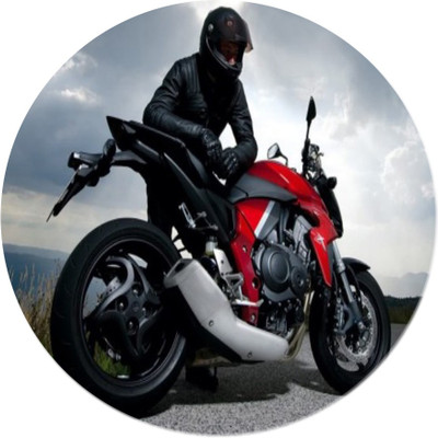 

Maison N Mode Style Bike Round Mouse Pad Mousepad(Multicolor)