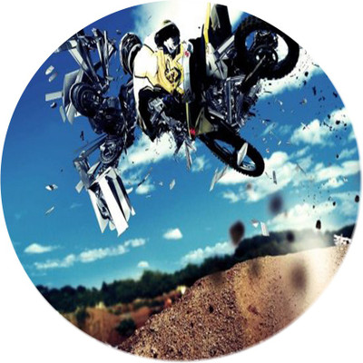 

Maison N Mode Stars Bike Round Mouse Pad Mousepad(Multicolor)