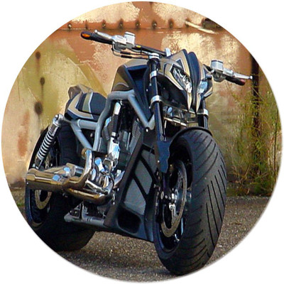 

Maison N Mode Golden Bike Round Mouse Pad Mousepad(Multicolor)