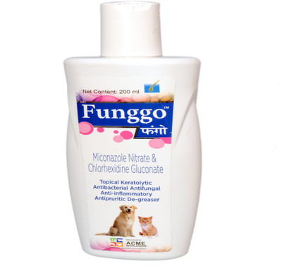 Funggo Anti-fungal, Anti-microbial, Anti-itching Neutral Dog Shampoo(200 ml)