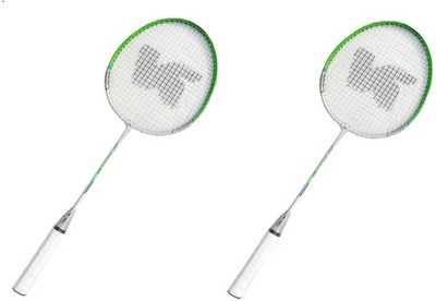 

Nalky Pro- 9977 Badminton Strung Racket- Pack of 2 Green, White Strung Badminton Racquet(G5 - 3 Inches, 180 g)