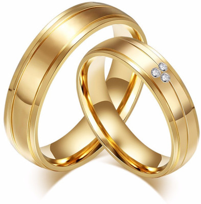 44% OFF on SMBros Couple ring Silver Cubic Zirconia Rhodium Plated