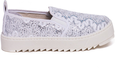 

Scentra Slip On Sneakers For Women(Purple, White