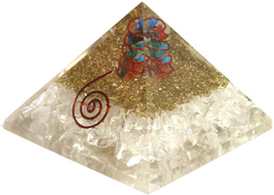 

Reiki Crystal Products Clear Quartz Orgone Pyramids Reiki Healing Gemstone Decorative Showpiece - 4 cm(Crystal, Clear)
