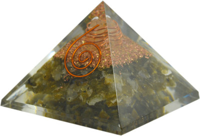 

Reiki Crystal Products Labradorite Orgone Pyramids Reiki Healing Gemstone Decorative Showpiece - 4 cm(Crystal, Green)
