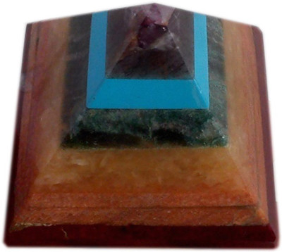 

Excel 7 CHAKRA LAYERED PYRAMID BEAUTIFUL CRYSTAL HEALING ENERGY GENERATOR Decorative Showpiece - 4 cm(Stoneware, Multicolor)