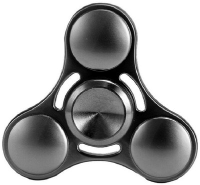 STA Fidget Full Metal Hand Spinner Anti Anxiety Toy Stress reducer (Stealth Black)(Black)