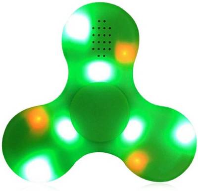 Mumbai Tattoo Rechargeable Bluetooth Fidget Hand Spinner With In-Built Portable Speaker Beautiful LED Light &amp; Music Ultra Durable High Speed  (Green)