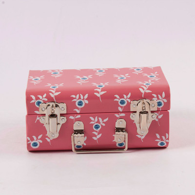 

Tezerac Metal Trunk(Finish and Fabric Color - Pink)