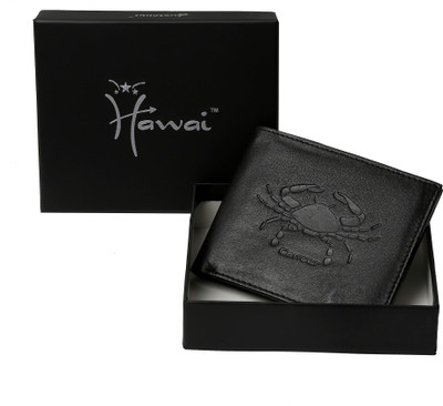 

Hawai Men Black Genuine Leather Wallet(6 Card Slots)