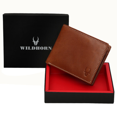 

WildHorn Men Tan Genuine Leather Wallet(6 Card Slots)