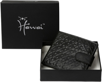 

Hawai Men Black Genuine Leather Wallet(6 Card Slots)