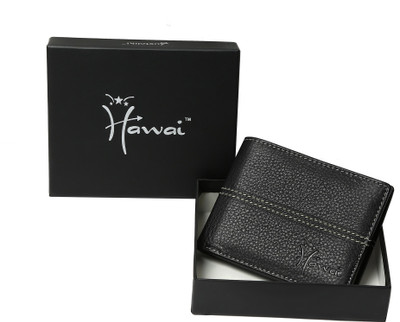 

Hawai Men Black Genuine Leather Wallet(5 Card Slots)