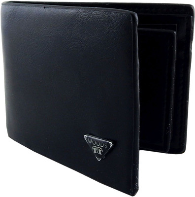 

WOODS Men Black Artificial Leather, Fabric Wallet(7 Card Slots)