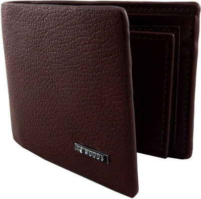 

WOODS Men Brown Artificial Leather, Fabric Wallet(7 Card Slots)