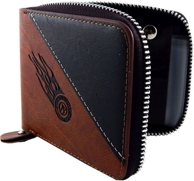 

BOVI'S Men Brown, Tan Artificial Leather, Fabric Wallet(6 Card Slots)