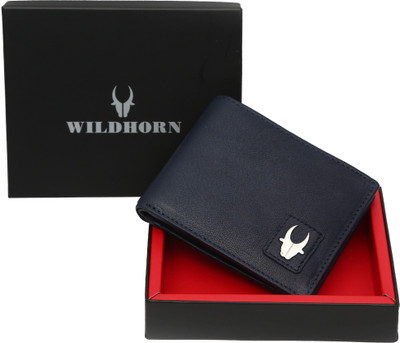 

WildHorn Men Casual Blue Genuine Leather Wallet(4 Card Slots)