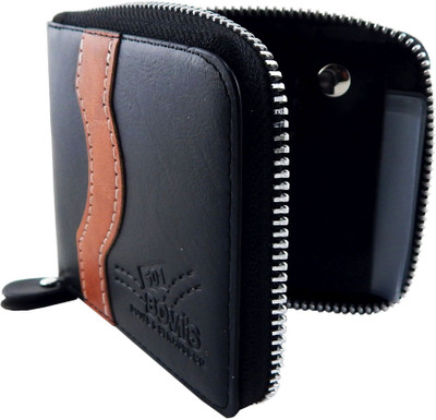 

BOVI'S Men Black, Tan Artificial Leather, Fabric Wallet(6 Card Slots)