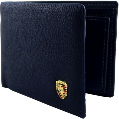 

WOODS Men Blue Artificial Leather, Fabric Wallet(5 Card Slots)