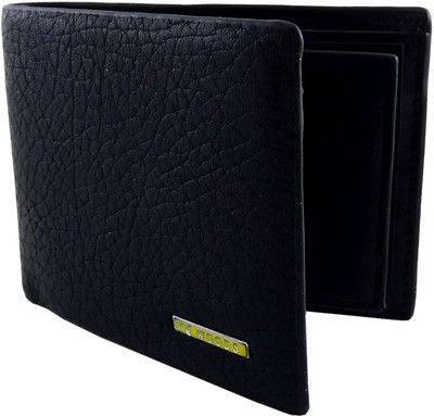 

WOODS Men Black Artificial Leather, Fabric Wallet(5 Card Slots)