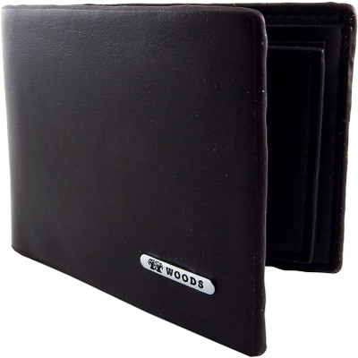

WOODS Men Brown Artificial Leather, Fabric Wallet(7 Card Slots)