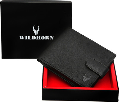 

WildHorn Men Black Genuine Leather Wallet(5 Card Slots)