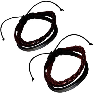 rich & famous Leather Bracelet Set